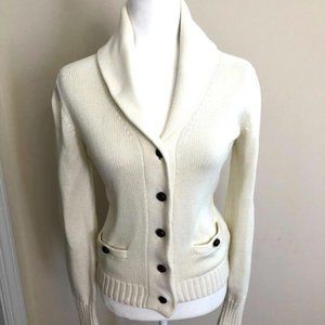 Lily Pulitzer Fisherman's Ivory Cardigan w/Leather